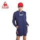 le coq sportif 法國公雞牌潮流長版連帽T恤 女-藏青 product thumbnail 2