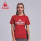 le coq sportif 法國公雞牌撞色品牌印花短袖T恤 男女-紅 product thumbnail 1