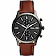 FOSSIL 潮流時尚石英計時手錶(FS5522)-灰黑x咖啡/44mm product thumbnail 1