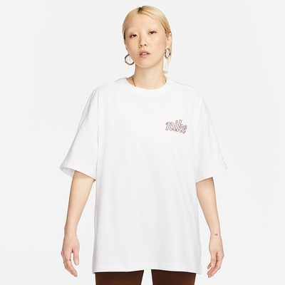 NIKE 上衣 女款 短袖上衣 運動 AS W NSW SS OS TEE BEAR T100 白 FQ6010-100