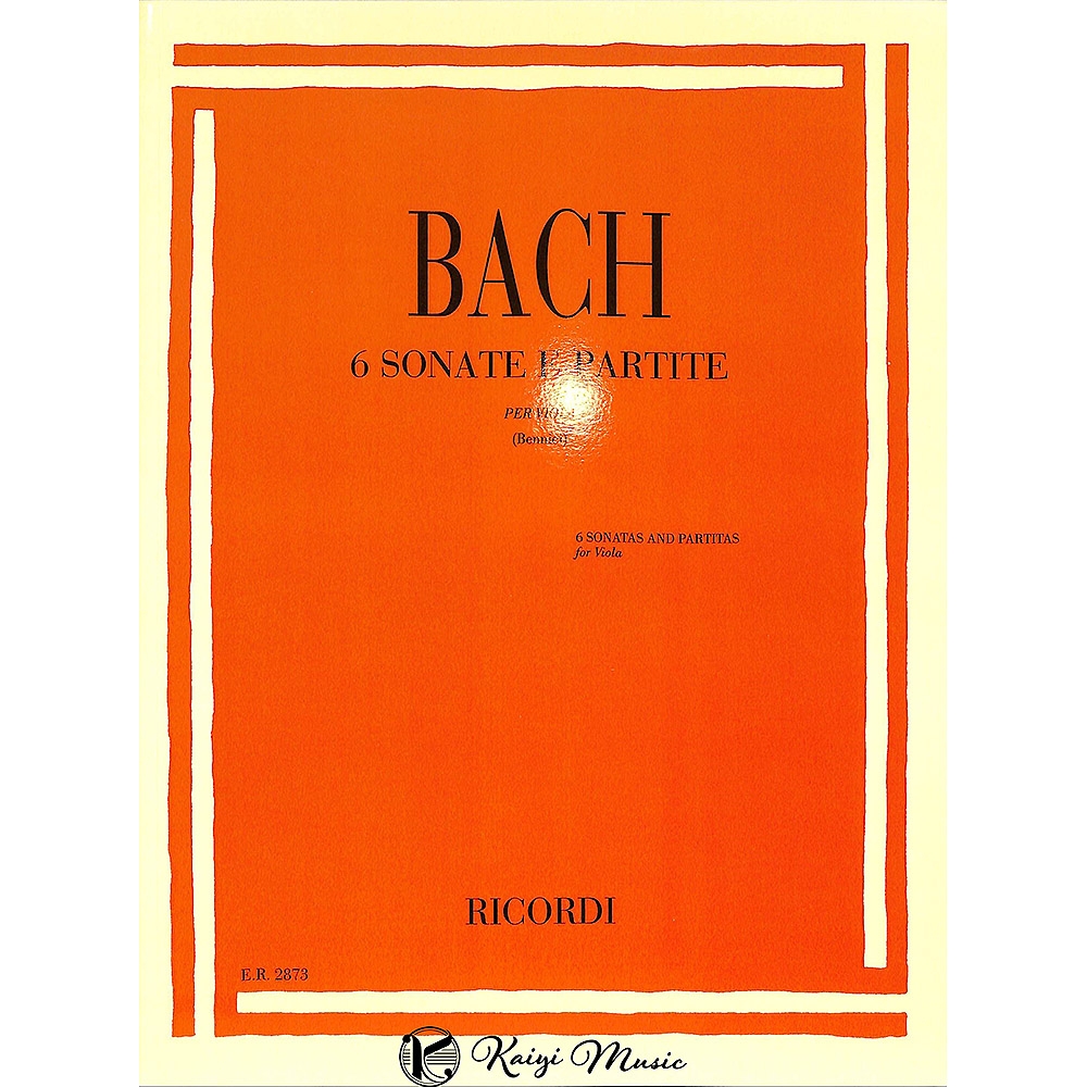 【凱翊︱HL】巴哈：6首中提琴奏鳴曲與組曲 (中提琴與鋼琴伴奏)BACH：Six Sonatas and Partitas for Viola (Viola and Piano) | 拾書所