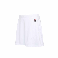 FILA 女抗UV吸濕排汗短裙-白色 5SKU-5009-W