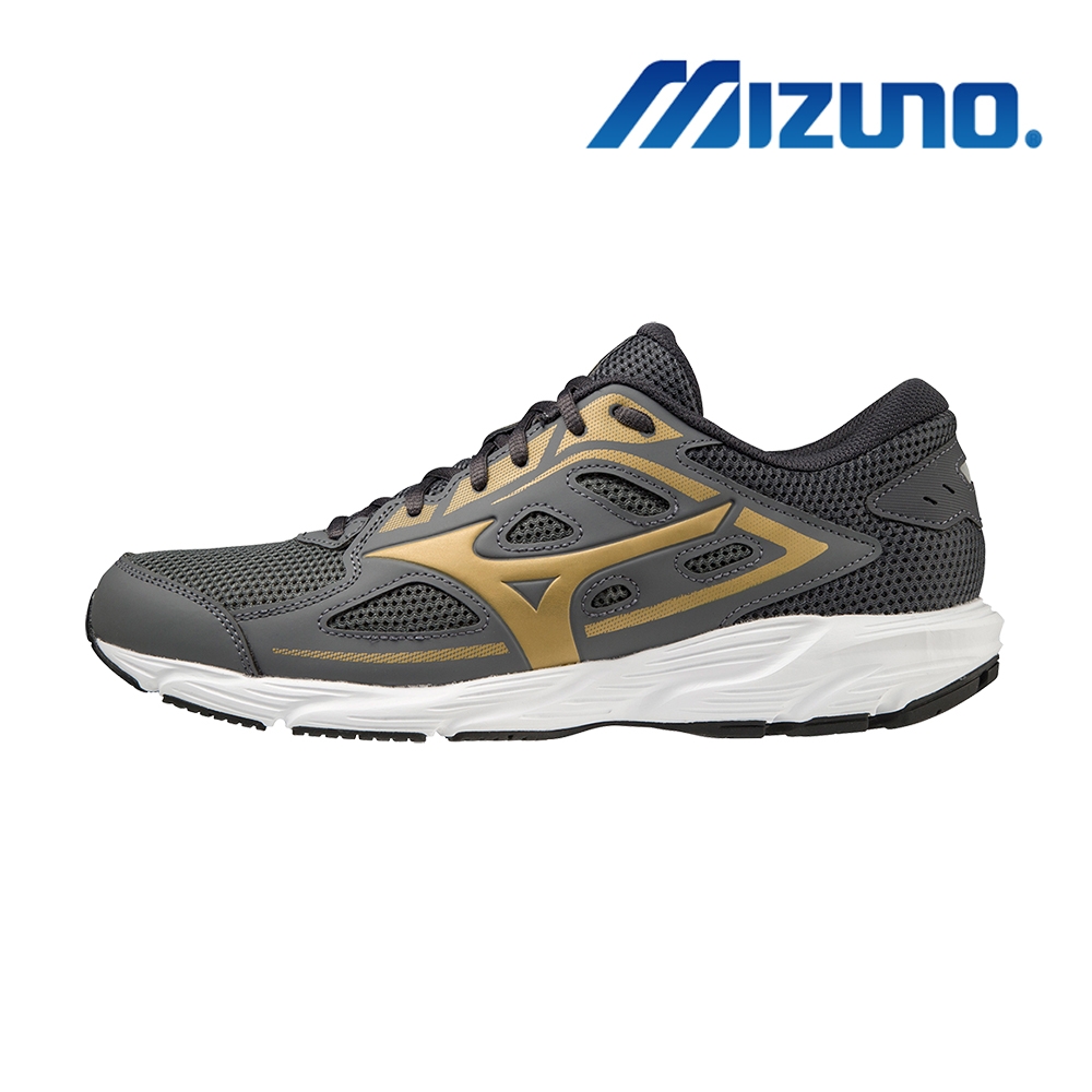 【MIZUNO 美津濃】MIZUNO SPARK 7 一般型男款慢跑鞋 訓練 灰+金 (K1GA220350)