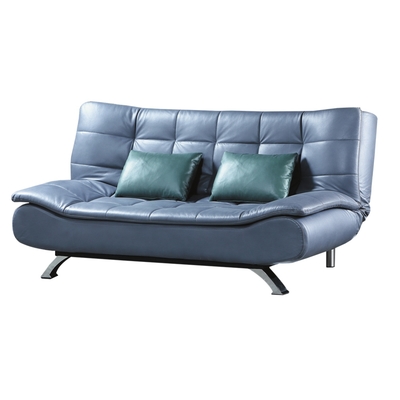 文創集 歐凱灰柔韌皮革展開式沙發椅/沙發床-192x118x46cm免組