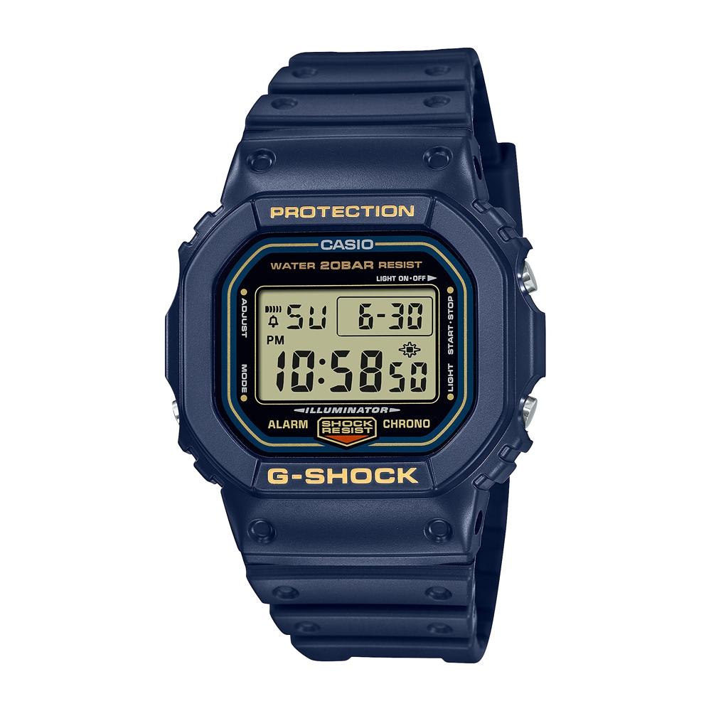 CASIO卡西歐 G-SHOCK 經典復刻 復古藍 DW-5600RB-2_42.8mm