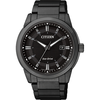 CITIZEN星辰 光動能經典黑鋼腕錶 40mm/BM7145-51E