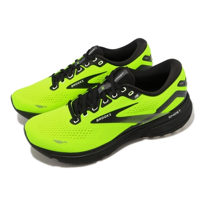 Brooks 慢跑鞋 Ghost 15 男鞋 螢光綠 黑 魔鬼系列 15代 路跑 運動鞋 1103931D762