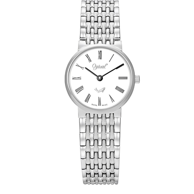 Ogival 愛其華 公司貨 簡約白面羅馬字 石英腕錶-女錶(385-021L)25mm