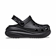 Crocs Classic Crush Clog 男女鞋 全黑色 泡芙 厚底 休閒 洞洞鞋 涼拖鞋 207521001 product thumbnail 1