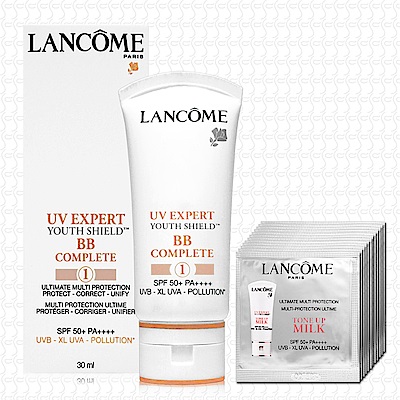 LANCOME蘭蔻 超輕盈UV BB霜30ml(贈提亮素顏霜1mlx12)