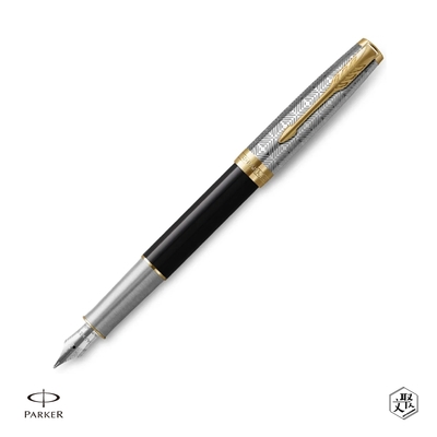 PARKER 派克 18K金 卓爾致臻系列 黛黑 F尖 鋼筆 免費刻字 （原廠正貨）