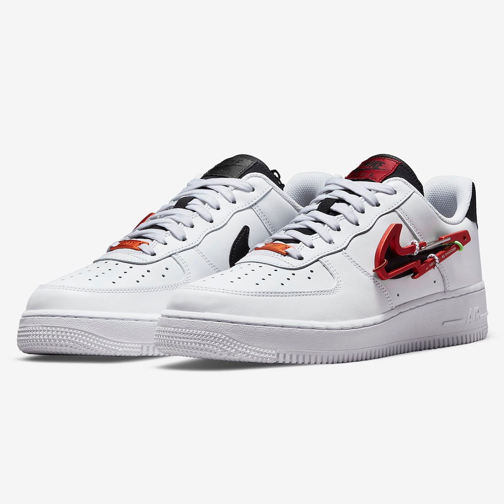 NIKE 耐吉 運動鞋 休閒鞋 AF1 金屬登山扣環 男鞋 白 DH7579100 AIR FORCE 1 07 PRM