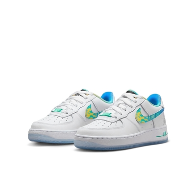 NIKE 休閒鞋 女鞋 大童 運動鞋 皮革 AIR FORCE 1 LV8 GS 白 FJ7691-191