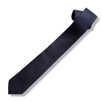 Hermes 經典H圖騰 領帶 (深藍 7cm)