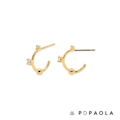 PD PAOLA 西班牙輕奢時尚品牌 極簡迷你鋯石耳環