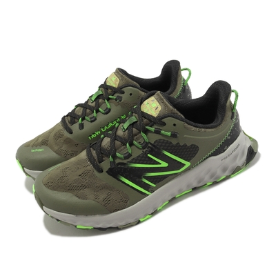 New Balance 越野跑鞋 Fresh Foam Garoe 2E 寬楦 綠 黑 迷彩 男鞋 戶外 運動鞋 緩震 NB MTGAROG1-2E