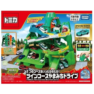 日本TOMICA 自動爬升!雙向山道組 TW91076 (含1台小車) TAKARA TOMY