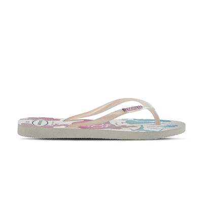 Havaianas 女鞋 白色 哈瓦仕 迪士尼 100週年 紀念 白雪公主 美人魚 拖鞋 4148621-0001W