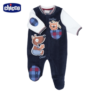 chicco-松鼠家族-剪毛絨前開兔裝