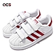 adidas 童鞋 Superstar CF I 白 紅 小童鞋 魔鬼氈 基本款 愛迪達 CG6639 product thumbnail 1