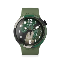 Swatch BIG BOLD系列手錶 LOOK RIGHT THRU GREEN PAY! 生物陶瓷 迷彩綠 (47mm) 男錶 女錶 手錶 瑞士錶 錶
