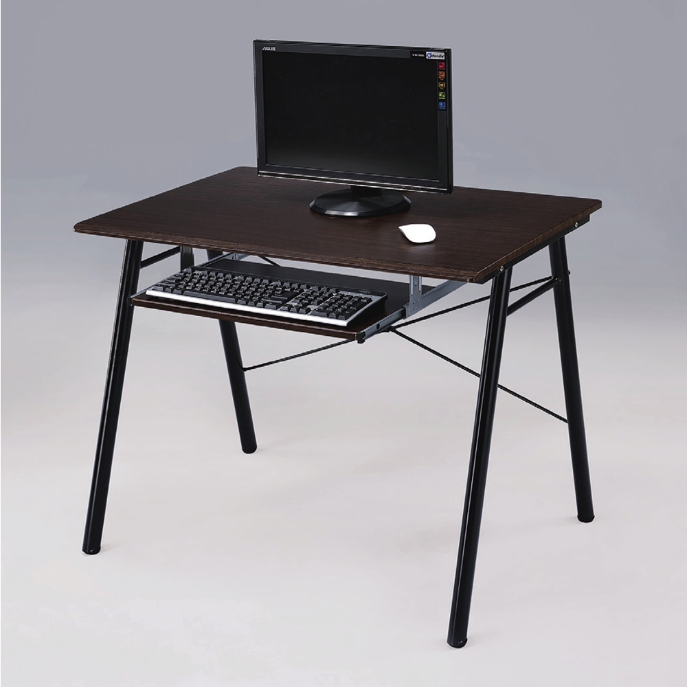 文創集 包爾 時尚3尺拉合鍵盤書桌-90x60x75cm免組