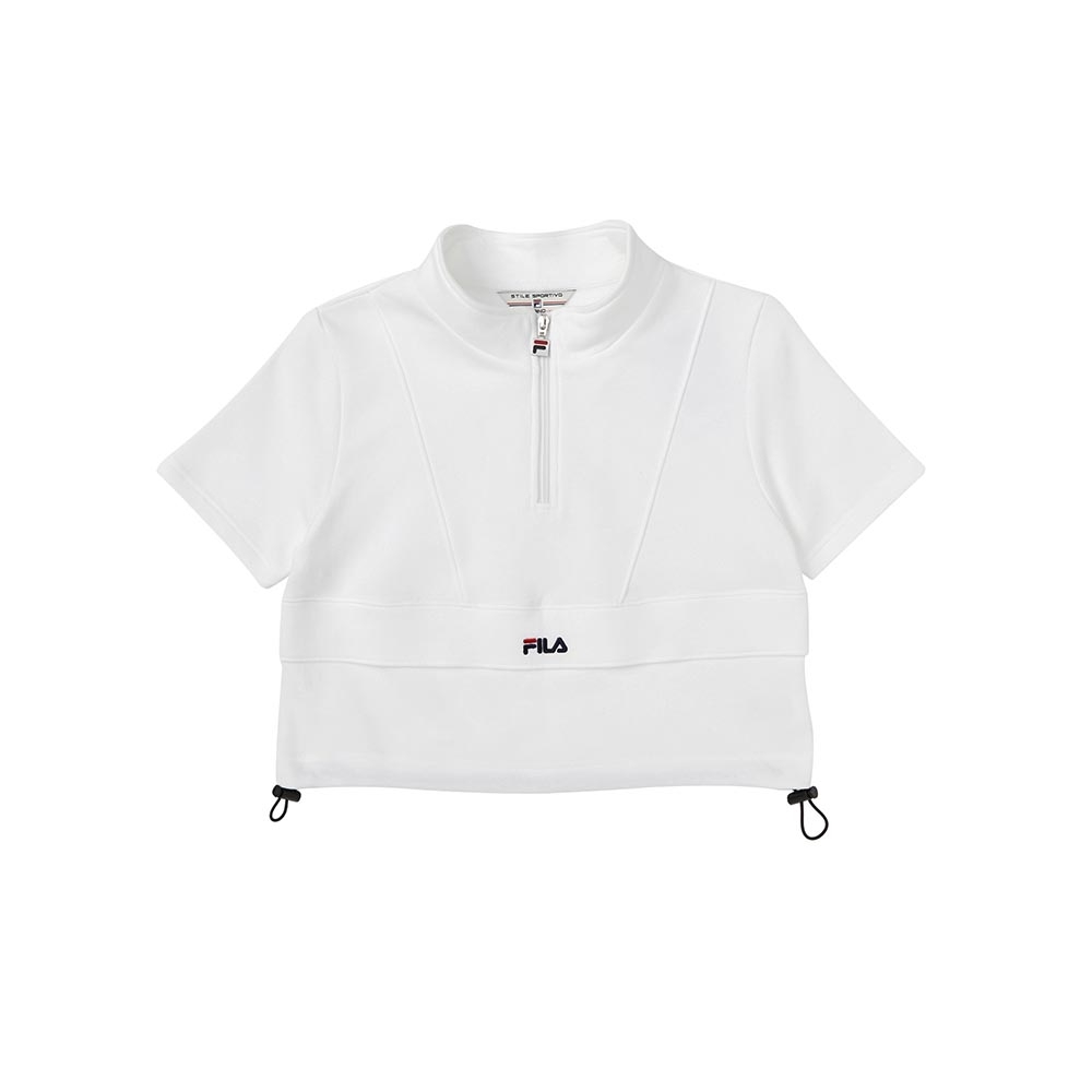 FILA #幻遊世界 女縮腰短版T恤-白色 5TEY-1433-WT