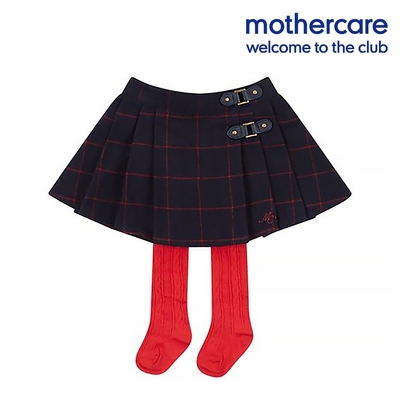mothercare 專櫃童裝 英倫格紋裙+褲襪 (1歲)