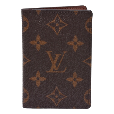 LV M60502經典Monogram帆布印花對折卡片夾