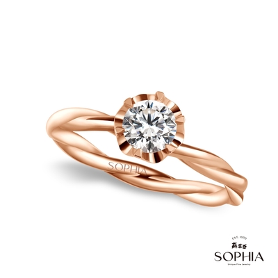 SOPHIA 蘇菲亞珠寶 - 黛芙妮 50分 F/VS2 18K玫瑰金 鑽石戒指
