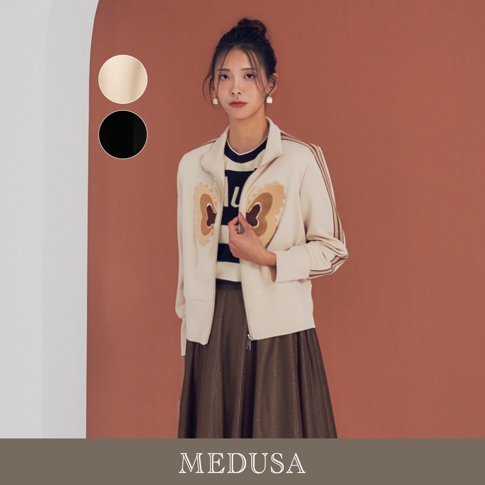 現貨【MEDUSA 曼度莎】I'care 蝴蝶織帶運動外套 - 2色（F）｜女外套 女夾克