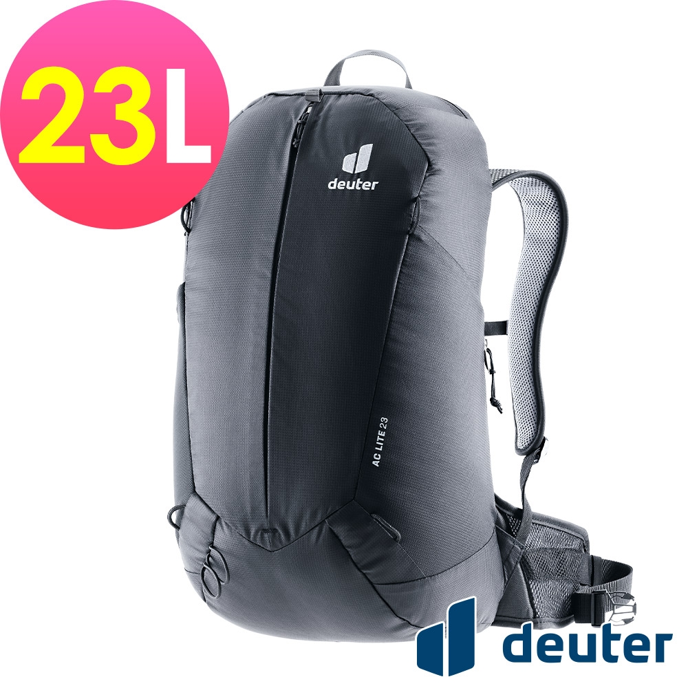 【deuter 德國】AC LITE 23L網架直立式透氣背包3420324黑/單攻登山包/健行包/戶外休閒包*