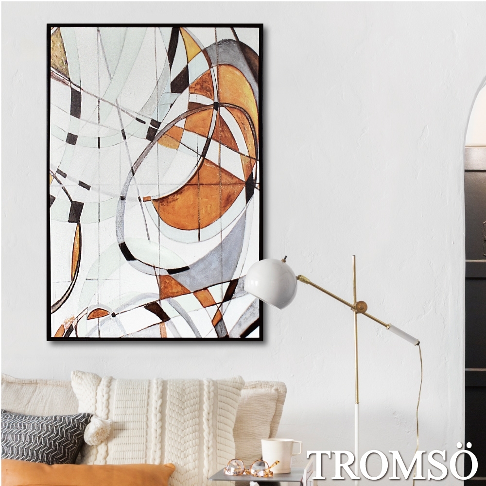 TROMSO時尚風華抽象有框畫大幅-抽象百鍊W977(60X90CM)