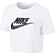 NIKE 上衣 短袖上衣 短版 運動 女款 白 BV6176-100 AS W NSW TEE ESSNTL CRP ICN FT product thumbnail 1