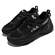 Fila 休閒鞋 Hidden Tape 4 男鞋 黑 全黑 皮革 斐樂 復古 老爹鞋 1J329W001 product thumbnail 1