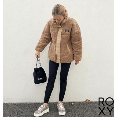 【ROXY】YOUR HAND STAND 刷毛外套 米黃