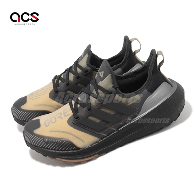 adidas 慢跑鞋 Ultraboost Light GTX 男鞋 黑 綠 防水 緩震 運動鞋 襪套式 愛迪達 HP6404