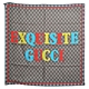 GUCCI CA EXQUISIE LOGO TWILL 100%絲質繽紛圖騰披肩/絲巾(烏木色/721321) product thumbnail 1