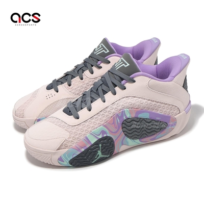 Nike 籃球鞋 Jordan Tatum 2 GS 大童 女鞋 粉 灰 Sidewalk Chalk 運動鞋 FJ6459-600