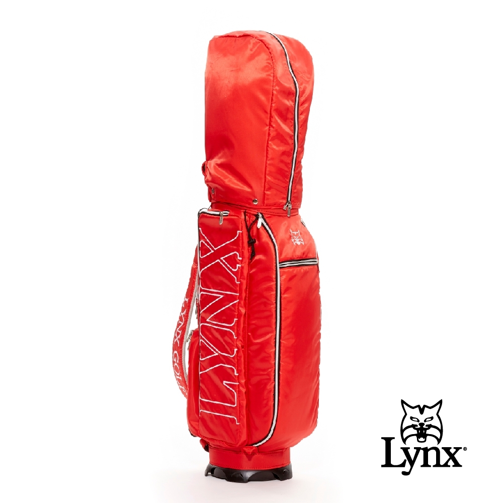 【Lynx Golf】Lynx刺繡輕量9吋口徑四口球桿袋-紅色