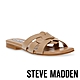 STEVE MADDEN-VCAY 編織皮質平底涼拖鞋-卡其色 product thumbnail 1