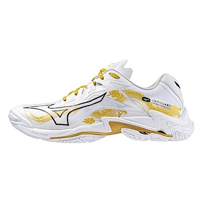 Mizuno Wave Lightning Z8 [V1GA240059] 男 排球鞋 訓練 包覆 止滑 緩震 白黃