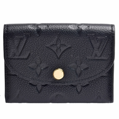 Auth LOUIS VUITTON Zoe Wallet M62935 Black Monogram Empreinte Leather