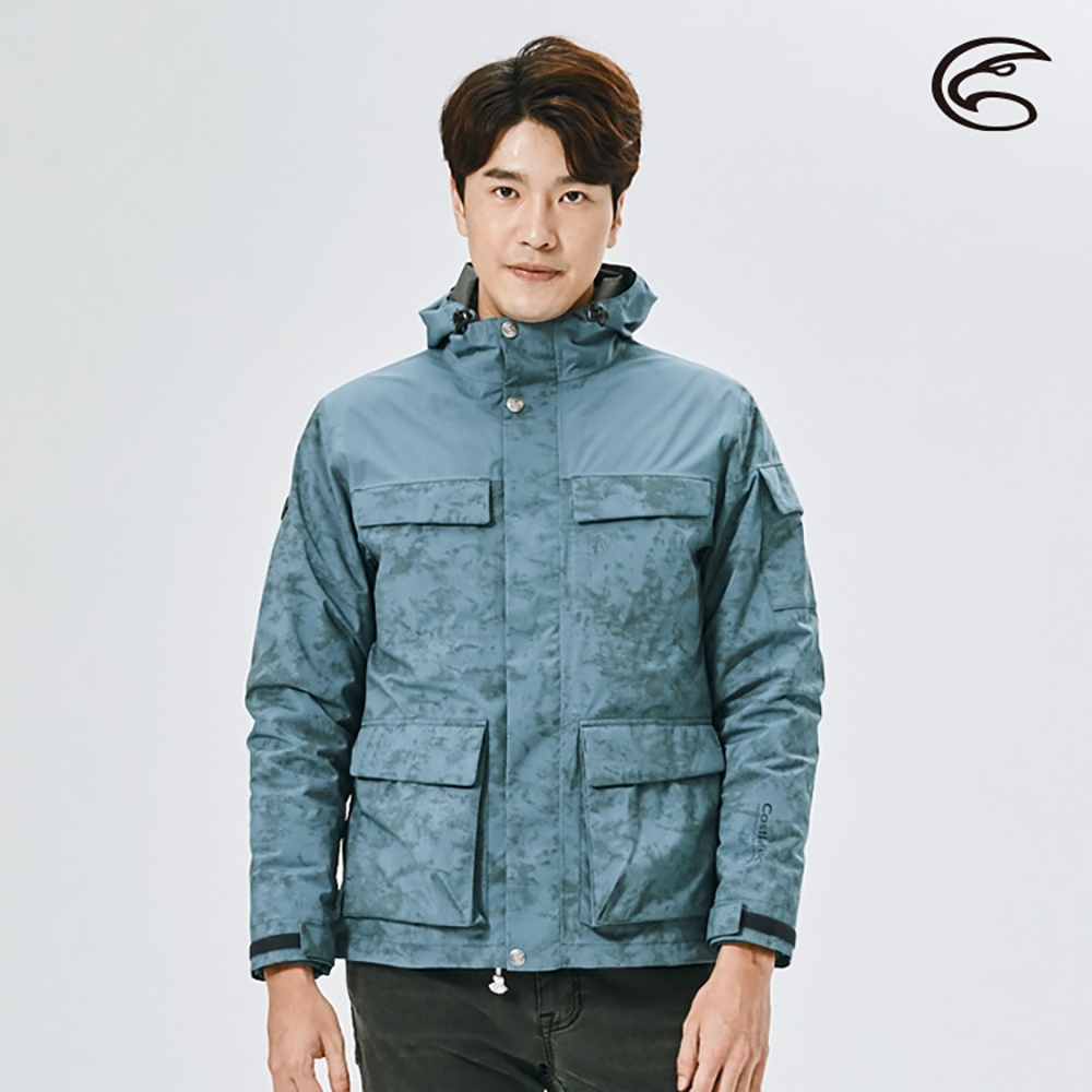 ADISI 男二件式防水透氣保暖外套(內件羽絨) AJ2021015 復古藍/深藍
