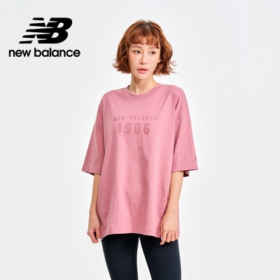 【New Balance】 圓領寬鬆短袖上衣_女性_玫瑰粉_WT41519RSE