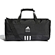 Adidas 黑色 休閒 運動 健身 旅行 大容量 加厚背帶 網布口袋 手提 側背 健身包 HC7268 product thumbnail 1