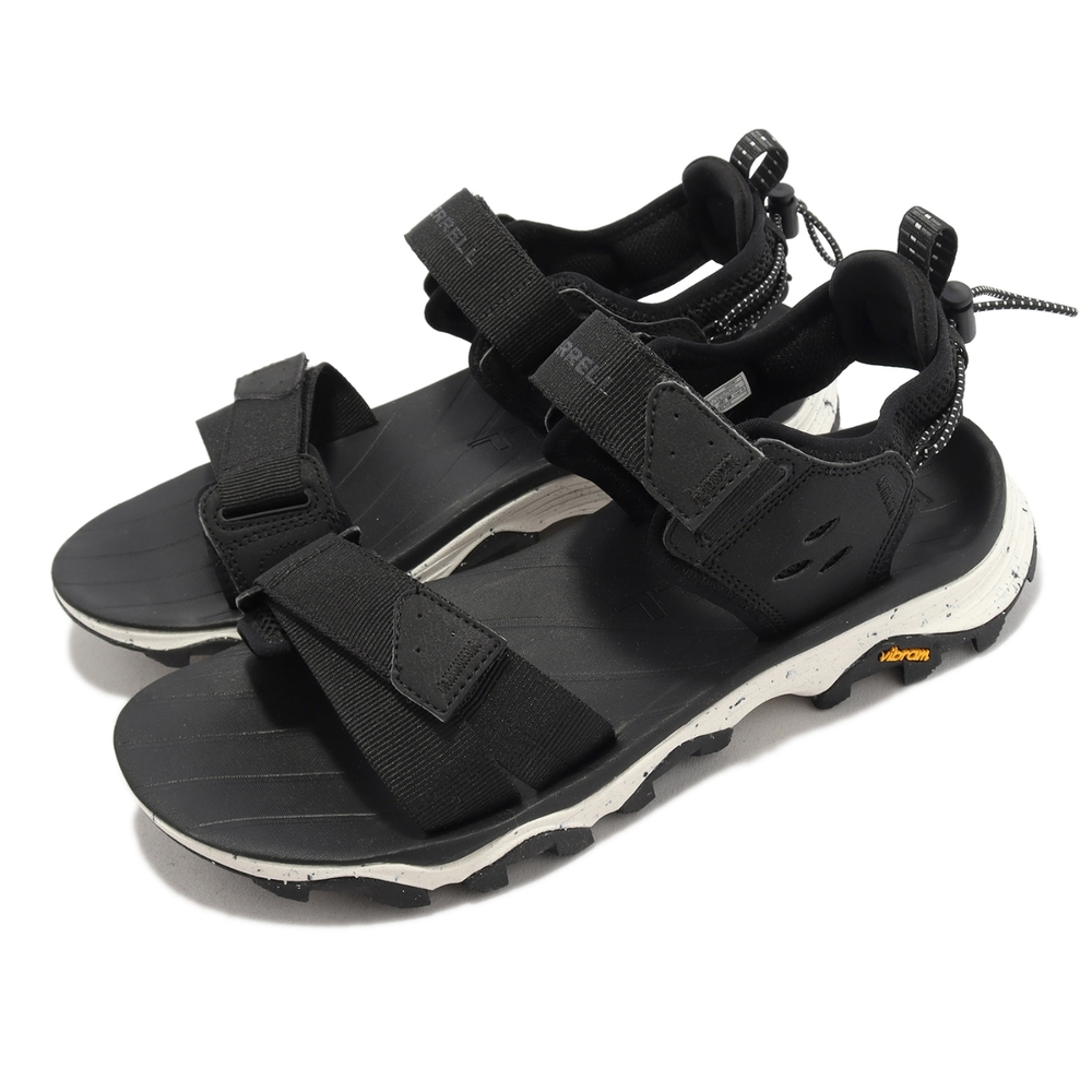 Merrell 涼鞋 Speed Fusion Strap 男鞋 黑 白 魔鬼氈 戶外 vibram ML004987