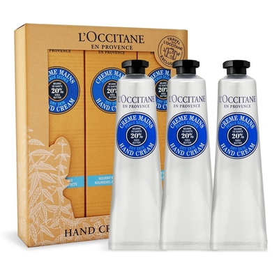 L OCCITANE 歐舒丹 乳油木75ml護手霜3件套組