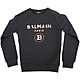 BALMAIN 童裝 燙金品牌字母徽標黑色棉質上衣 大學T product thumbnail 1