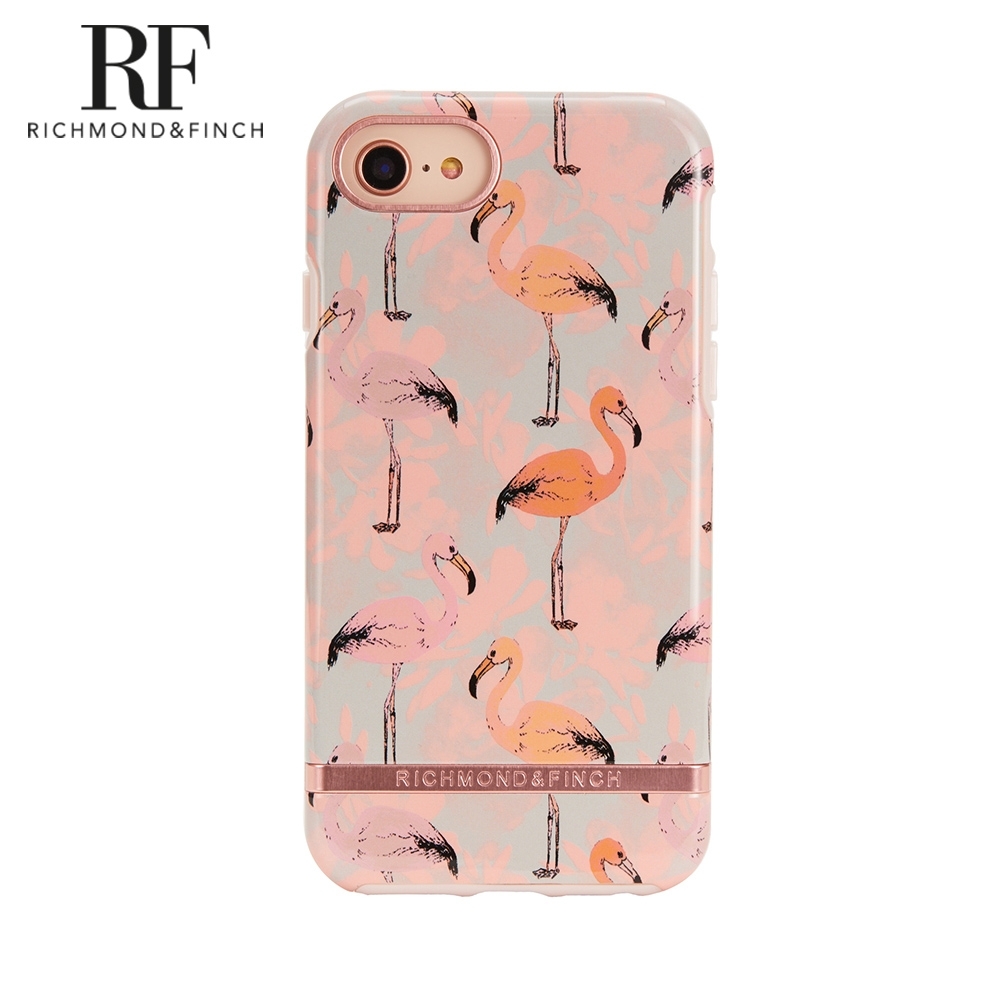 RF瑞典手機殼 玫瑰金線框-粉紅火鶴鳥 (iPhone 6s/7/8 4.7吋)